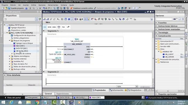 Comunicación Modbus TCP/IP S7-1200 Y Modbus Poll
