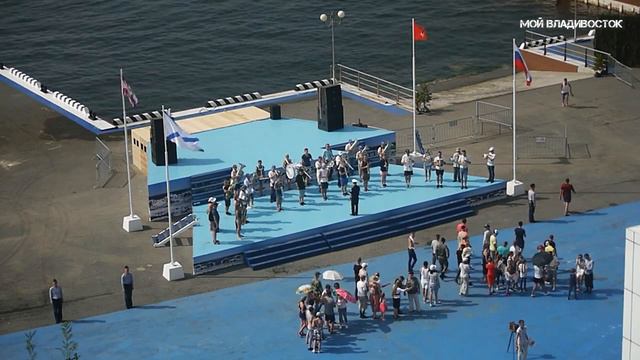 Владивосток репетиция Дня ВМФ (первый фрагмент).