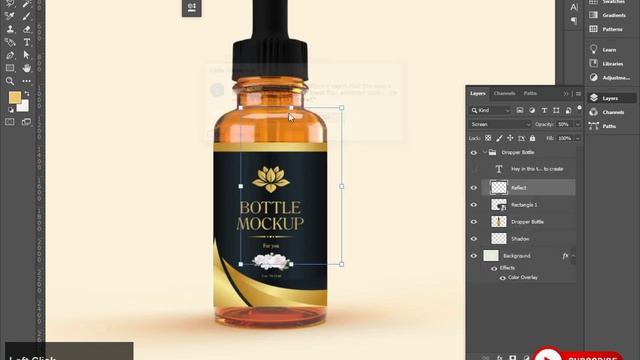 How to create dropper bottle mockup in photoshop
