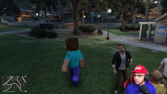 MINECRAFT STEVE MOD (GTA 5 Mods Gameplay)