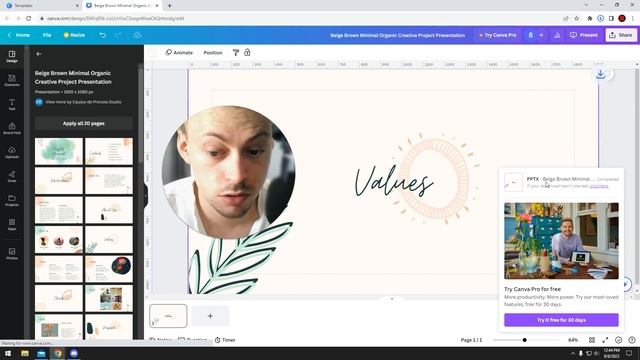 How to Download a PowerPoint Templates from Canva