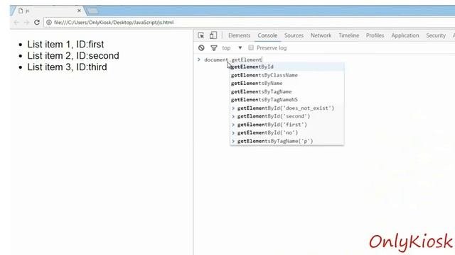 Select Page Element By Its ID: GetElementById