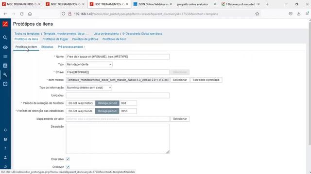 14.01-  Criando um item com Zabbix agent passivo x ativo com item master, pré processamento e lld.