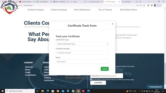 How to verify your Lead Auditor ISO 45001/9001/14001 Management system certificates online.