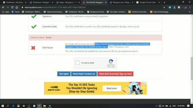How to fix the SSL Certificate issue to Your Wordpress Site