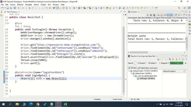 P16 - What is a Dataprovider and how to use it in TestNG | TestNG | Testing Framework |