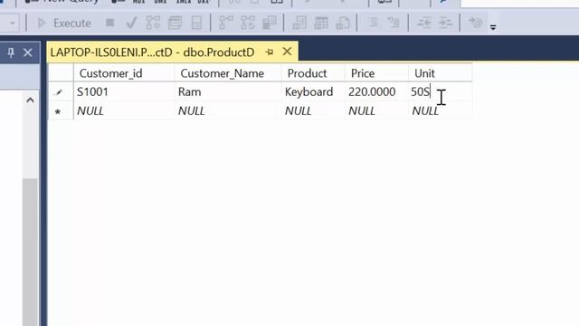 Create a product Database in Sql server@COMPUTEREXCELSOLUTION