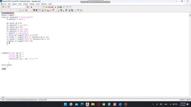 شرح ليسب عربي الحلقة 4 مع المهندس عبدالرحمن علاء تكملة مشروع (1) #autolisp