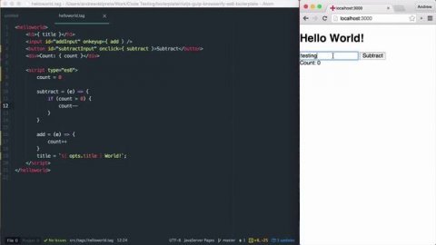 RiotJS - Event Handlers and Rendering Part #2