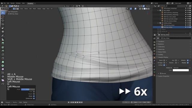 14 - Timelapse - Shirt & Pants Retopology Pt1