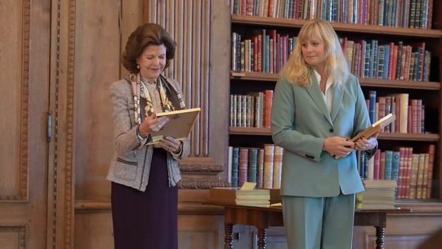 Queen Silvia of Sweden at Mayflower award at the Royal Palace