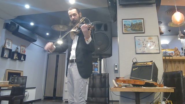 J.S. Bach Andante Sonata 2 for violin solo Kosta T electricviolin Бах соната для скрипки соло 23040