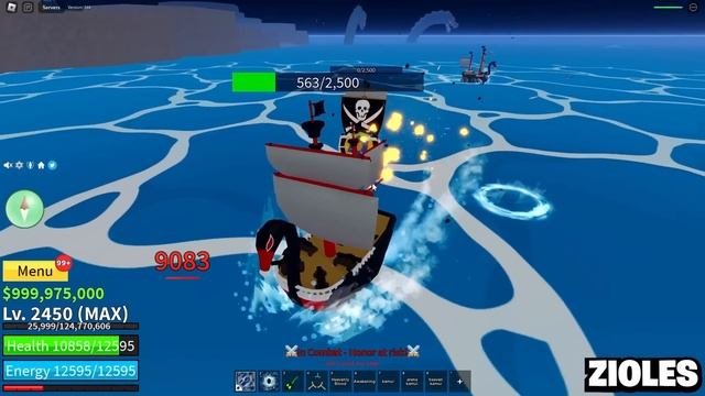 CODE Blox Fruits ADMIN vs YOUTUBERS Sea Battle