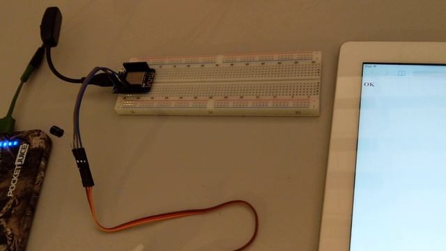 ESP8266 wifi AP and web server activating a servo