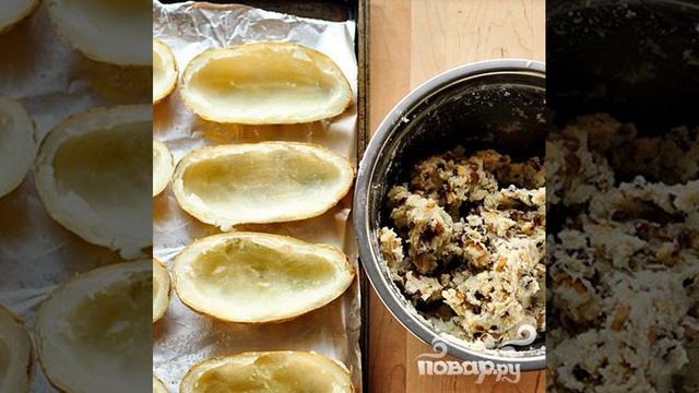 Запеченный картофель с беконом и сыром