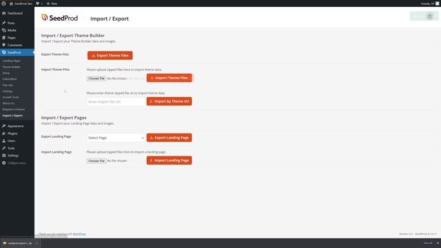 How to Export/Import Themes & Landing Pages in SeedProd