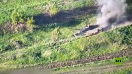 الدفاع الروسية تنشر لقطات لتدمير بيابة أبرامز في منطقة العملية العسكرية الخاصة