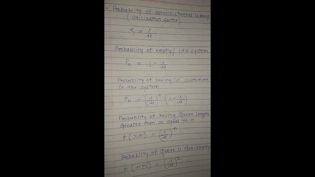S1 E 15 Operations Research: Queuing Theory: Erlang Model: Numerical