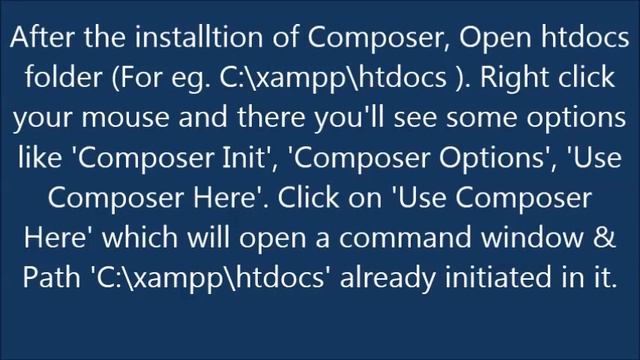 Laravel Windows Xampp Installation Steps