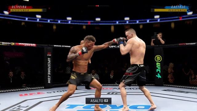 Charles Oliveira vs. Justin Gaethje - Full Fight  UFC 4K