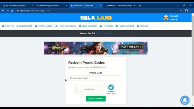 *ALL NEW* 4 PROMO CODES FOR (RBLX.LAND/RBXNINJA/RBXSTORM) IN *JULY 2020*