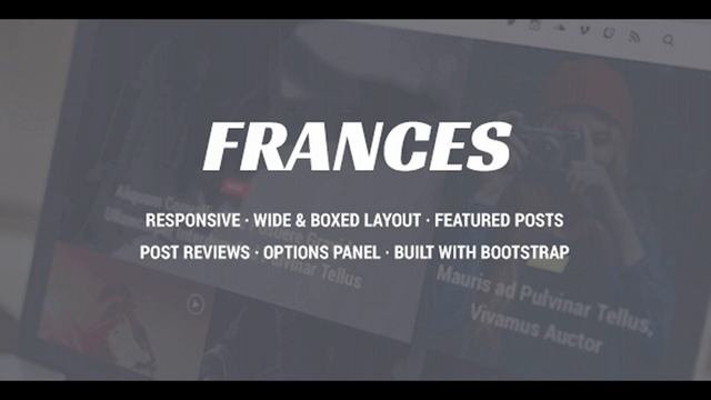 Frances - Responsive WordPress News Theme | Themeforest Website Templates and Themes