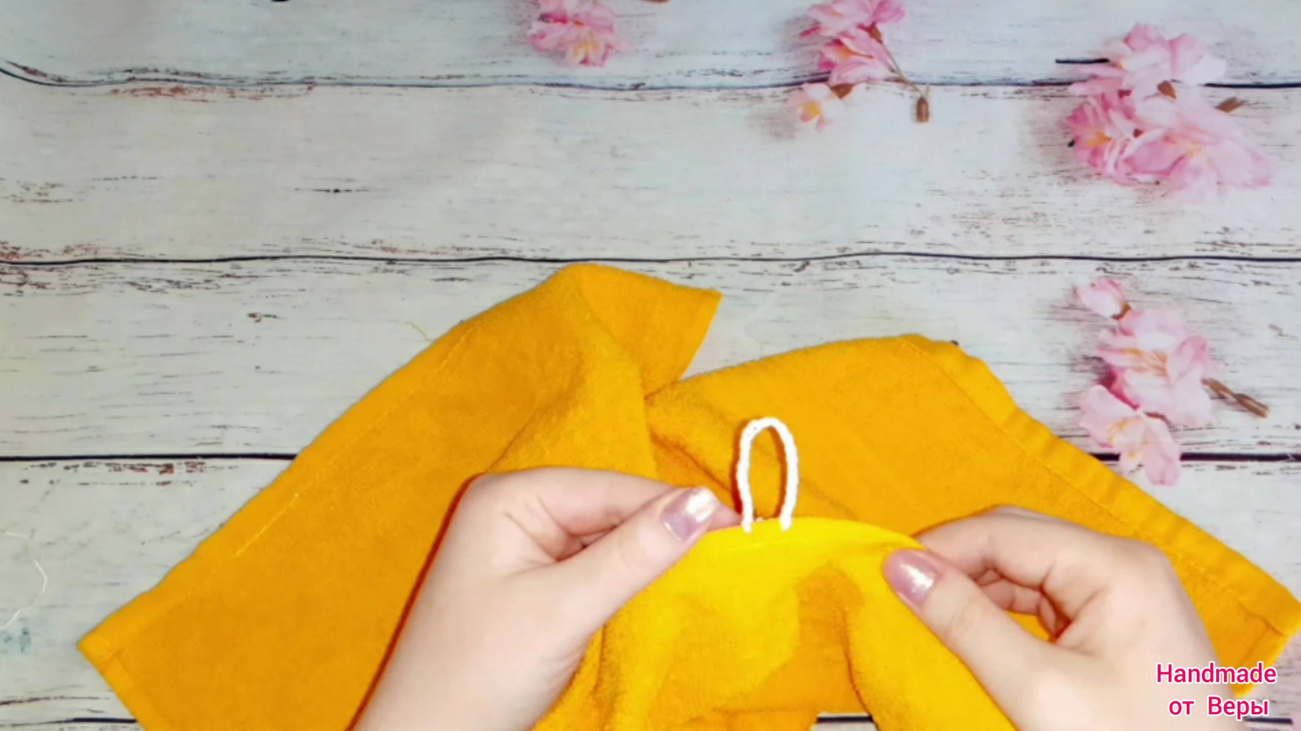 Как сделать петлю крючком на полотенце _ Как сделать петельку с помощью крючка