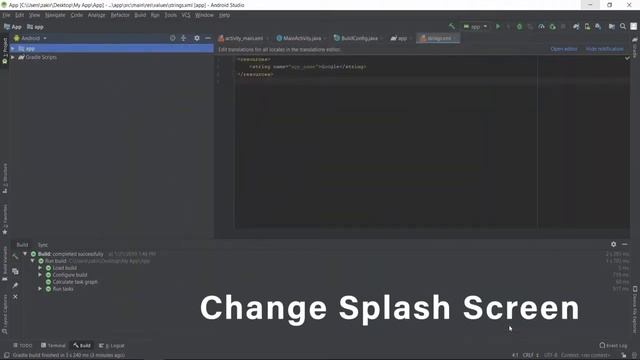 WebView App || Change Logo and Splash Screen in Android Studio
