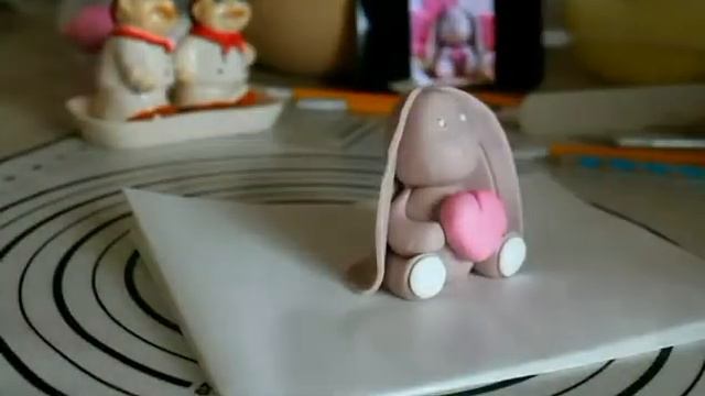 Зайка из мастики❤️