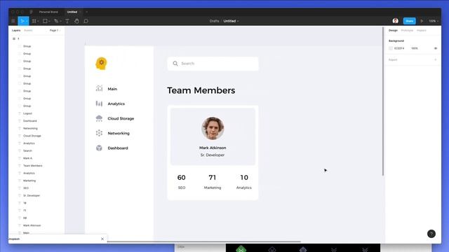Design a UI Dashboard in Figma