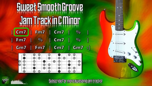 Sweet Smooth Groove Jam Track in C Minor 🎸 Guitar Backing Track (1)