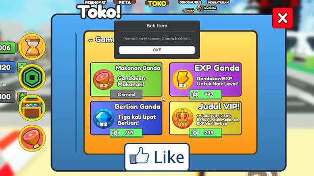 100 HARI EVOLUSI T-REX BAYI SAMPAI JADI T-REX LEVEL 1.000 DI ROBLOX!!!