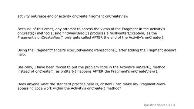 Android : Access Fragment View from Activity's onCreate