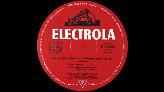 Mendelssohn ∙ Violinkonzert : Yehudi Menuhin