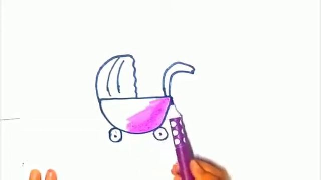 Drawing A Baby Carriage/рисуем детскую коляску