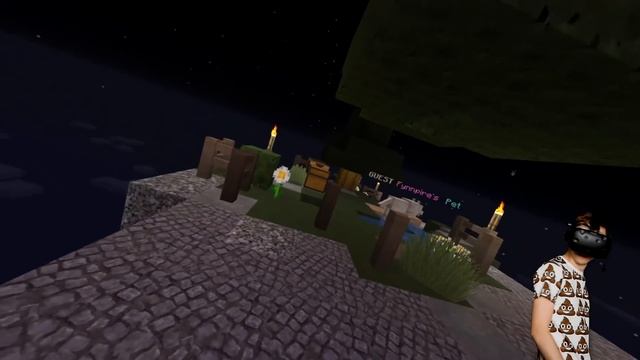 Minecraft Skyblock Survival In Virtual Reality Is CURSED (Minecraft VR Vivecraft Funny Gameplay)