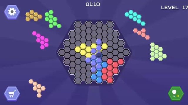 HEX BLOCKS PUZZLE - ADVANCE TO BIG BOARD LEVEL 15-20