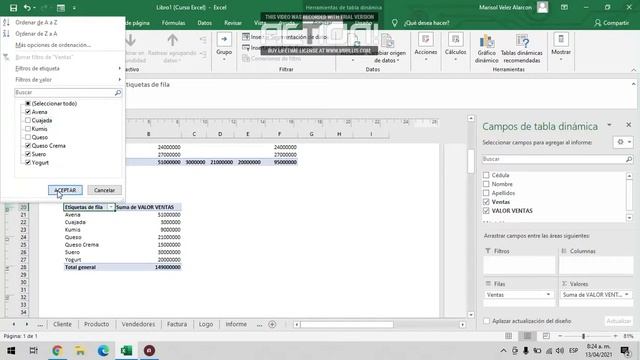 Video Tutorial - Manejo de Herramientas Microsoft Office 2016 EXCEL