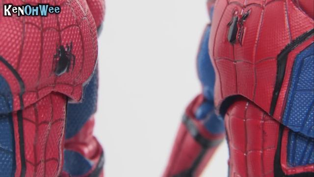 Spiderman Homecoming Action Figure Comparison - S.H Figuarts VS Mafex