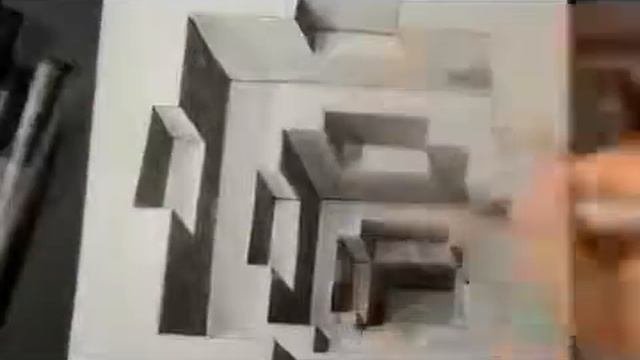 Как нарисовать 3D рисунок. Оптическая иллюзия