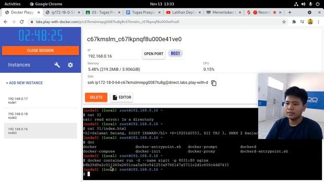 Latihan Deploy Web Sederhana Menggunakan Docker di Play With Docker