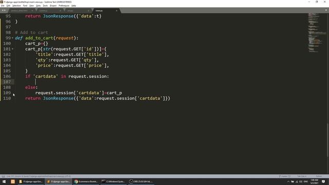 Add to cart with jquery ajax in django session  Django eCommerce Website  Django Tutorials