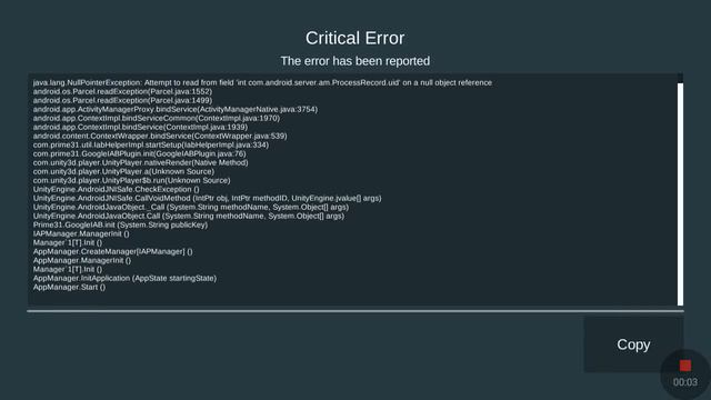 Error Critical Ops