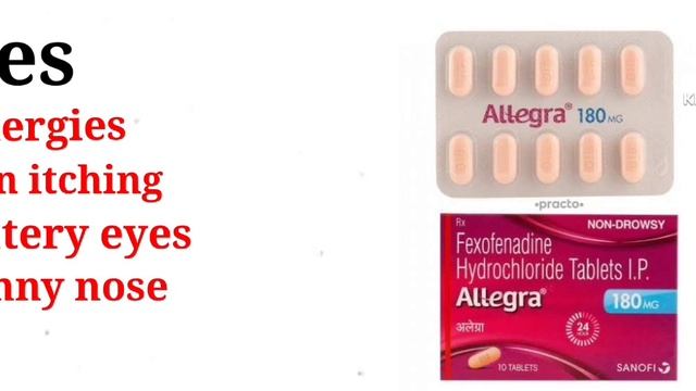 Allegra 180 mg tablet/Fexofenadine hydrochloride tablet|| use ||  Dosage || Side effects!!