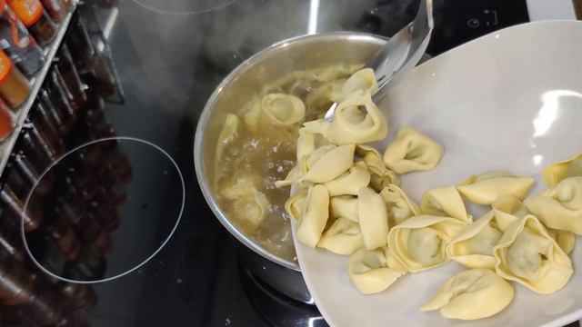 Lemony Tortellini Soup with Spinach and Dill