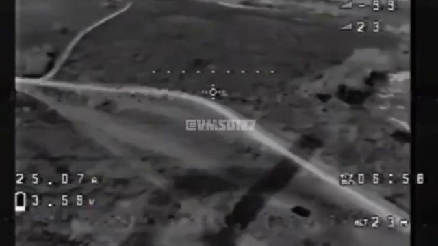Точный удар по группе пехоты противника fpv-дроном в исполнении разведки из 218-го танкового полка