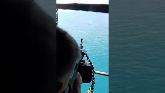 Кадры уничтожения ударных БЭКов ВСУ в акватории Черного моря с борта боевого вертолета