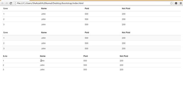 Bootstrap Complete Course # 9/65  Bootstrap Tables