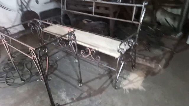 столик и скамейка(холодная ковка)1