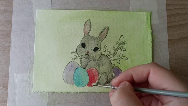 Кролик / Рисунок акварелью